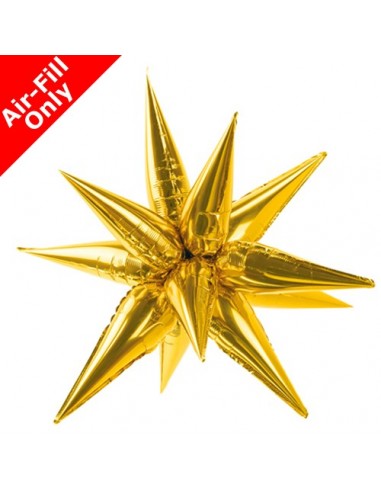 GLOBO FOIL ESTRELLA STARBURST- GOLD - 40" -100CM - 1 PZ